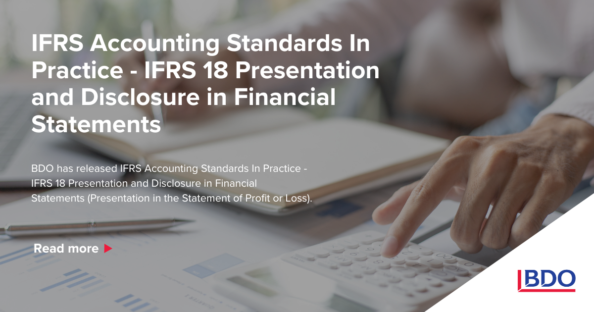 IFRS 18 Presentation & Disclosure in Fin. Statements - BDO Malta