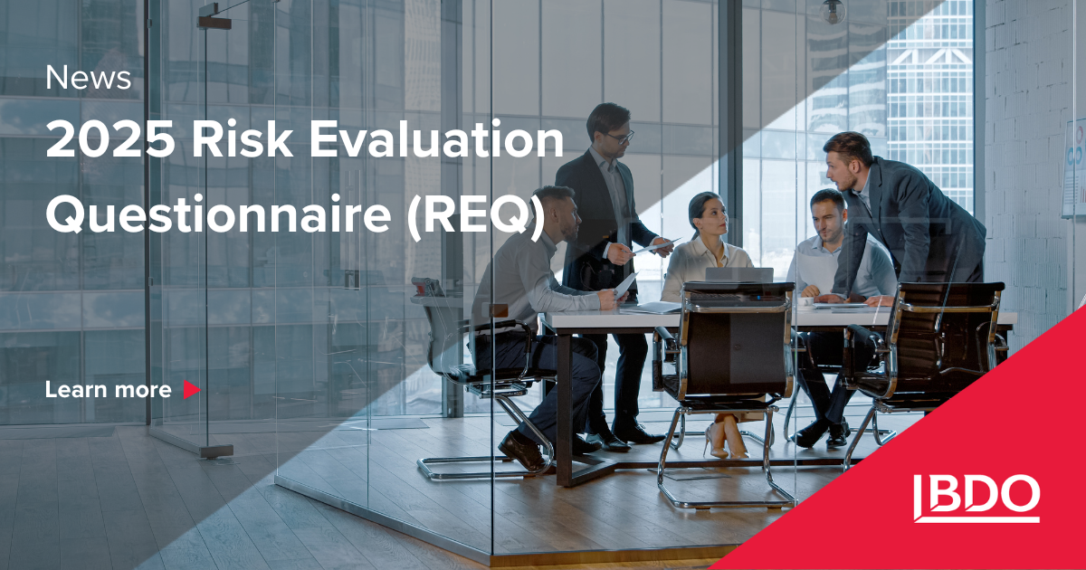 Bdo Risk Matrix 2025 Risk Evaluation Questionnaire - BDO Malta