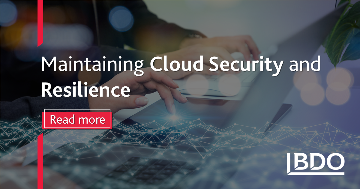 Cloud Cyber Security Resilience, Cybersecurity - BDO Malta