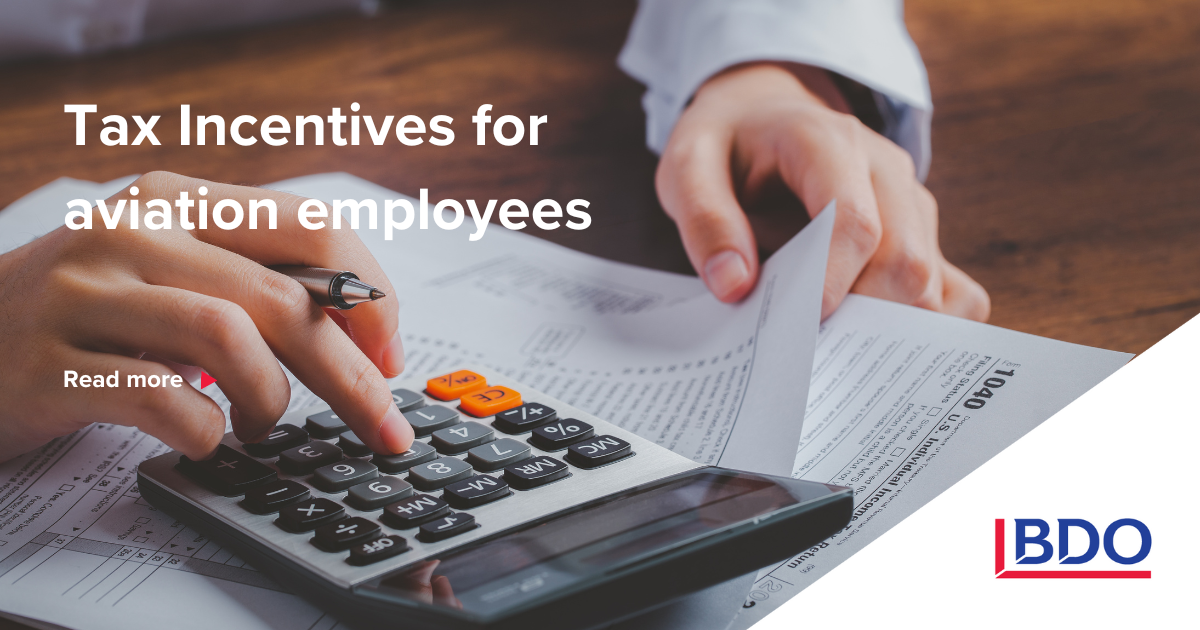 Tax Incentives for Aviation Employees, Tax - BDO Malta