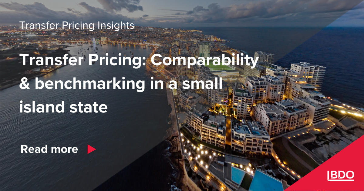 Transfer Pricing Comparability & benchmarking BDO Malta